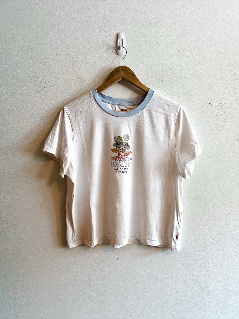Levi's California Floral Graphic Ringer T-Shirt Size XL